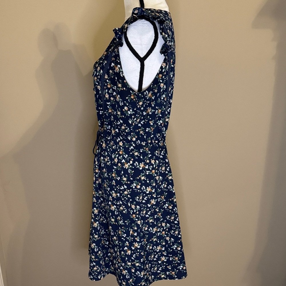 Everly Navy Floral Mini Dress - Picture 3 of 6